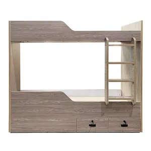 Letto a Castello in Legno con Pannelli per Arredamento Domestico in Compensato e Laminato - Product Image 1