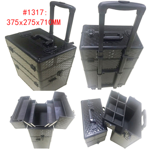 2022 Trolley Cosmetics <strong>Case</strong> ,aluminum <strong>Pilot</strong> Make up Trolley Artists <strong>Case</strong> With 4 Wheels and Latches and Trays Inside Hard Shell - Product Image 2