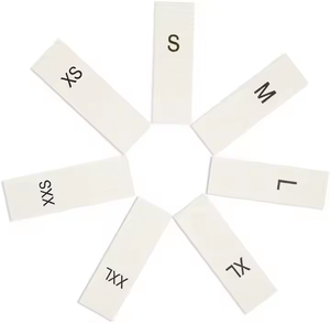 Nhà Máy Bán Hàng Trực Tiếp Quần Áo Nhãn Kích Thước Nhãn Phổ Cổ Áo Nhãn Phổ Quát Màu Đen Và Trắng Kích Thước Nhận Định Cho Quần Áo - Product Image 4