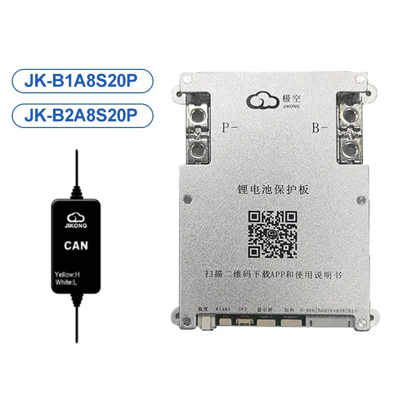 JK 4s 8s 20s 24s LiFePO4 Lithium Smart BMS 100a 150a 200a con riscaldamento BT RS485 può Stock