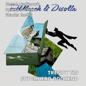 Nuovi Fermalibri Creativi in Metallo Stile Art Déco a Forma di Supereroe, Impilabili e Unici, per Decorazione Casa e Ufficio - Product Image 2