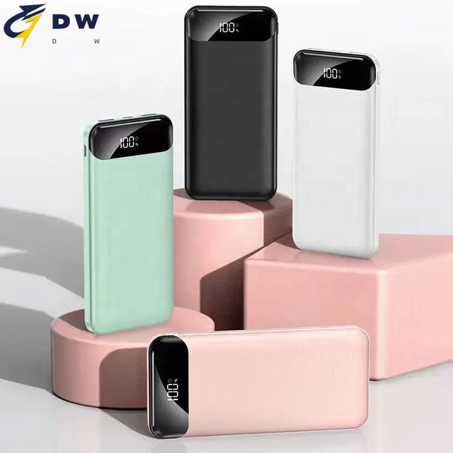Factory Wholesale 10000mah Power Banks Digital Display 2A Double USB Mobile Phone Charger Slim Portable 10000mah Power Bank