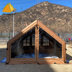 Carpa Inflable para Acampar al Aire Libre de <span class=keywords><strong>9</strong></span> + <span class=keywords><strong>9</strong></span>.5 m², de Algodón/Tela Oxford, Impermeable, Resistente al Viento y Fácil de Instalar - Product Image 1