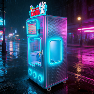 Máquina Expendedora de Algodón de Azúcar de un Solo Gabinete para Uso en Interiores con Soporte para Monedas y Billetes - Product Image 1