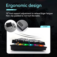 Nouveau clavier de jeu LED RGB rétroéclairé personnalisé en usine, 104 touches, filaire USB, anti-ghosting, pour droitier, noir, pour ordinateur de bureau