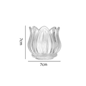ขวดเทียนเปล่ารูปทรงดอกบัวแบบกำหนดเอง ขนาดเล็ก ขวดฝ้าสำหรับใส่เทียนแต่งงาน สำหรับคริสต์มาส วันวาเลนไทน์ และวันอีสเตอร์ - Product Image 2