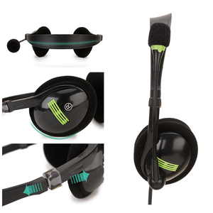 SY440MV ชุดหูฟังแบบมีสาย <span class=keywords><strong>USB</strong></span> ไมโครโฟนรอบทิศทางที่ครอบหูระบายอากาศได้ดี ดีไซน์น้ำหนักเบาสำหรับแล็ปท็อปสำนักงานคอลเซ็นเตอร์ - Product Image 4