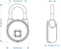 Candado Con Huella numérique étanche IP66 bonne qualité serrure à bagages ronde électronique intelligente batterie de veille cadenas à empreintes digitales