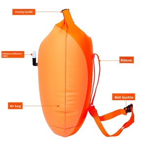 Bouée de natation individuelle en PVC avec airbag, anti-noyade, gonflable facilement, sac étanche, pour adulte - Product Image 2
