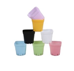 Pot de <span class=keywords><strong>fleur</strong></span> en plastique carré minimaliste noir personnalisé boîte en carton avec logo jardinières suspendues jardin pépinière vie marine sol suspendu - Product Image 4