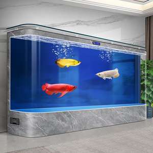 Aquarium rectangulaire de luxe sur mesure de 100 à 400 gallons, réservoir à poissons en verre ultra-blanc pour salon - Product Image 2