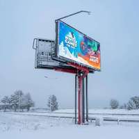 Panneau publicitaire LED double face P4 pour extérieur, IP65, pour autoroute, route, signalisation numérique commerciale