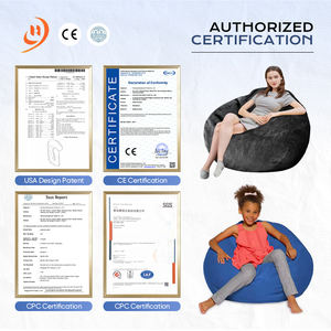 Fauteuils poufs pour adultes en mousse à mémoire <span class=keywords><strong>de</strong></span> forme à haute résilience, sans rembourrage, canapé paresseux pour salon, chambre à coucher, dortoir universitaire - Product Image 5