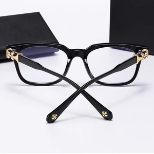 Nuevas Monturas de Gafas Cuadradas Europeas Americanas con Aro Completo para Hombre y Mujer, Lentes Planas Naranja Sólido Anti-Luz Azul, a la Moda - Product Image 4