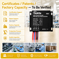 Contrôleur solaire PWM 1840 de qualité industrielle Sukite, multi-protection, 12V 40W 10A avec capteur de lumière intégré