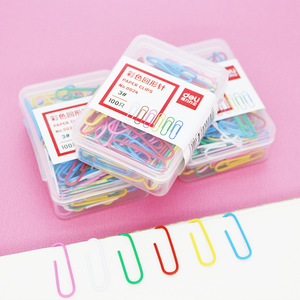Deli Colorful Paper Clips 3# 100 Pieces Metal Office Supplies For Organizing Documents - Product Image 4