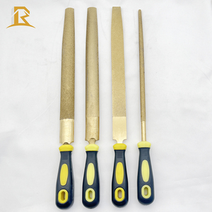 Trung Quốc Nhà Máy <span class=keywords><strong>12</strong></span> "<span class=keywords><strong>Inch</strong></span> Mạ Điện Kim Cương Phẳng Tập Tin Với Màu Vàng 305Mm Chiều Dài Nửa Vòng Tập Tin Cho Kim Loại Thủy Tinh Gỗ 120 Gr - Product Image 3