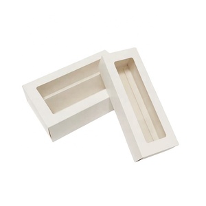 Petit tiroir en <span class=keywords><strong>carton</strong></span> de qualité <span class=keywords><strong>alimentaire</strong></span>, pièces, boîte-cadeau avec fenêtre transparente pour macarons cuits, vente en gros - Product Image 1