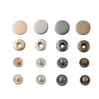 Bouton-pression métallique rétro en alliage de zinc, sans nickel, avec revêtement en maille, pour la décoration de vêtements