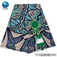 Tissu Dobby Imprimé Wax Africain Écologique pour Vêtements, Robes, Pagnes, Textiles de Maison, Garçons, Nouveau Design Batik 2026, 6 Yards