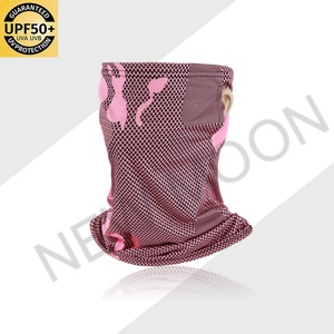 Ice Silk Solid Color Mask Neck Cover Scarf Headscarf Running Fishing Custom Printed Polyester Floral Neck Cover - Product Image 4