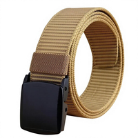 Ceinture tactique en nylon avec boucle 3,8 cm, ceinture en toile personnalisée pour hommes et femmes, ceinture en tissu de haute qualité pour l'extérieur