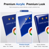 Prêt à expédier : Plaque acrylique NFC Facebook française avec puce NFC215 – Carte acrylique Facebook pour suivre sur les réseaux sociaux en appuyant