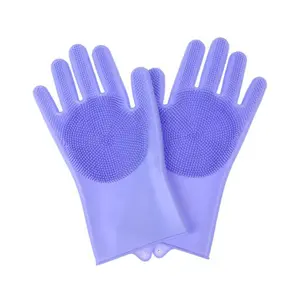 Esun Household Items Silicone Dishwashing Gloves for Washing Dishes Cocina Kitchen Cleaning Scrubber Cleaning Gloves