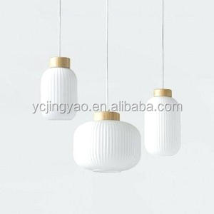 Canning Jar Shape Mini Pendant Lighting with White Ribbed Glass Pendant Light Shade Lighting