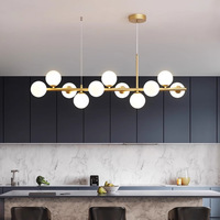 Lustre LED moderne minimaliste APCITL avec design sphérique en verre et métal, éclairage à économie d'énergie pour restaurants et hôtels