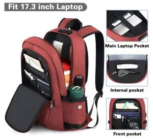 Custom logo Business Travel Laptop Backpack with USB College School <b>Computer</b> Bag - Product Image 6
