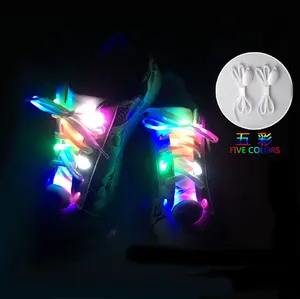 Youki Colorful Canvas Reflective Light Up Glow In The Dark Led Luminous Shoelace For Sneakers