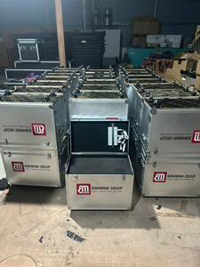 Valise à roulettes en contreplaqué avec cadre en aluminium, insert en mousse personnalisé et poignée chromée pour la protection des outils portables et des matérielles - Product Image 4