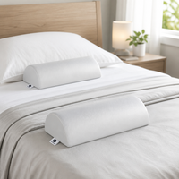 Oreiller ergonomique moderne en forme de demi-lune avec mousse à mémoire de forme et housse amovible lavable pour le soutien des jambes, le sommeil et la grossesse