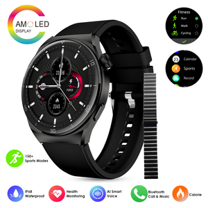 Reloj inteligente Relogio Pantalla AMOLED Trayectoria Frecuencia cardíaca Llamada Bluetooth <span class=keywords><strong>1</strong></span>,43 "Relogio Masculino SmartWatch IP68 - Product Image 3