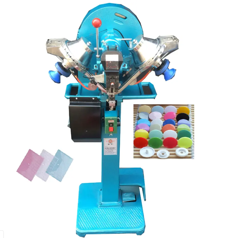 Children Clothes Shoe File Bags Pouch Fully Automatic Snap Fastening Machine Electric Button Making Attaching Sewing Machine