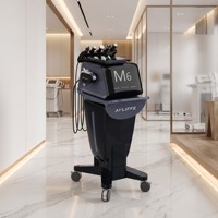 Appareil de beauté haute fréquence, hydrodermabrasion 6-en-1, machine pour le visage, microdermabrasion, hydrofacial, prise US/UK, usage professionnel en salon