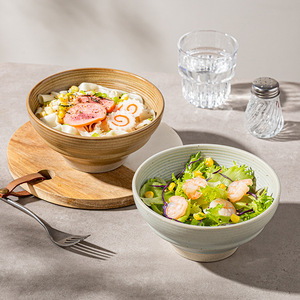 Bol en céramique pour la maison - Bol à soupe de style japonais - Vaisselle - Bol à riz - Nouveau modèle rétro 2026 - Saladier en argile épaisse - Product Image 2