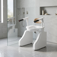 Chaise de toilette et de douche Ucom UC-TL-18-A1 avec roulettes pour personnes handicapées et personnes âgées, sécurité garantie