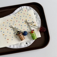 Mengda Ins Girly Heart Fruit Smoothie Handgemaakte Kreeftgespsluiting Hangertje appel Telefoonketting Tasaccessoire Veelzijdige Sleutelhanger