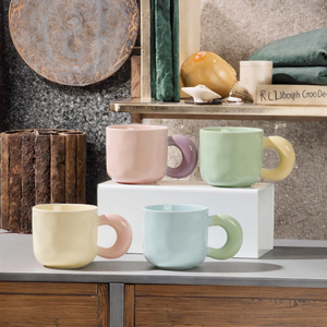 Taza <span class=keywords><strong>de</strong></span> Cerámica <span class=keywords><strong>de</strong></span> Diseño Moderno con Orejas Grandes en Contraste, <span class=keywords><strong>para</strong></span> <span class=keywords><strong>Parejas</strong></span>, Regalo <span class=keywords><strong>de</strong></span> Boda - Product Image 3
