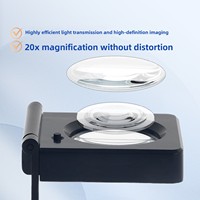New Folding Magnifying Glass 4 LEDs + 4 UV 365nm purple Lights Featuring Metal Optical Glass Lens Graduations Baked-finish
