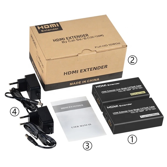 FJ-HEA120 Fjgear 120m hdmi Extender Synchronous Transmission of Audio and Video Plug and Play