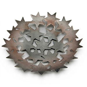 Modern Metal Christmas Wreath Handmade Wall Mount Ornament Rustic Hanging <b>Decoration</b> Indoor Festive Decor - Product Image 1