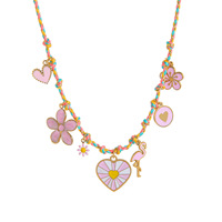 Collier unisexe en acier inoxydable plaqué or 18 carats avec pendentif animal en imitation perle et chaîne bambou, style sportif, mignon, océanique, hippie et plage