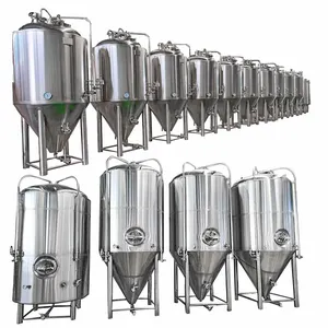 100L 200L 300L 500L 1000L 2000L 3000L 5000L สแตนเลส Jacketed Conical เบียร์หมัก Fermenter ถังสำหรับขาย
