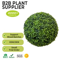 Boule d'herbe artificielle |   Plante suspendue en faux buis en plastique - Décoration de Noël d'intérieur pour jardin, maison et événements