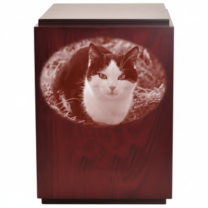 Urnas de cremación de madera hechas a mano de estilo americano de alta calidad, urnas funerarias de diseño moderno para cenizas de gatos y perros, venta al por mayor - Product Image 1