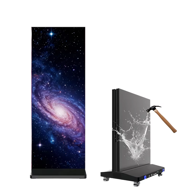 Portable Digital Poster Foldable LED Screen Removable and Split-screen LED Poster Full Size Advertising Player Machine