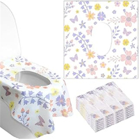 Housses de siège de toilette jetables imperméables en film PE non tissé à 2 couches, imprimées sur mesure, lot de 1 pièce, emballage de voyage portable
